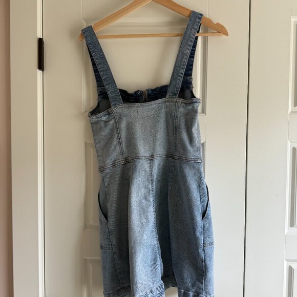 $5 ship! Altar'd State Mini Denim Dress - Size S - Picture 7 of 9